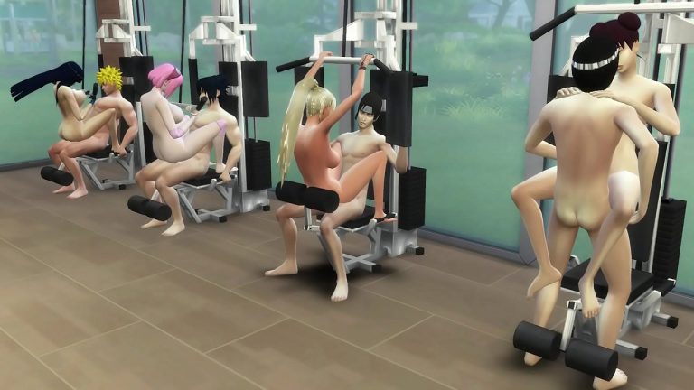 Hinata Sakura Ino y Tenten Folladas Haciendo Ejercicios
