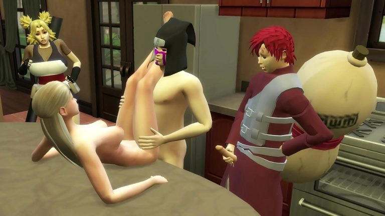 Gaara Se Folla a Su Hermanastra Temari en la Cocina Sexo en