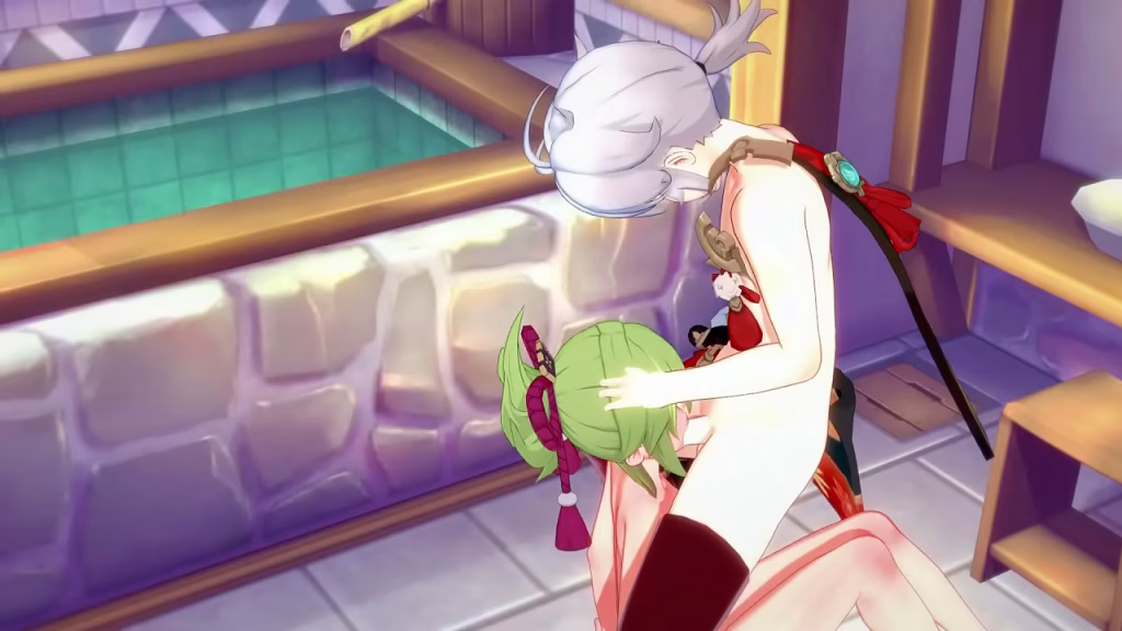 Genshin Impact Kazuha x Kuki Shinobu Mamada y Follada con